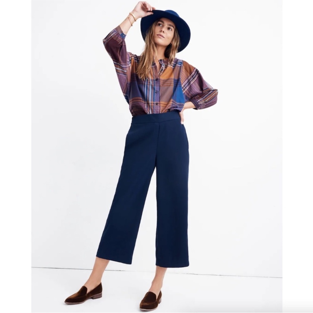 Madewell Huston Pull-On Crop Pants Navy Size 2X - NWT